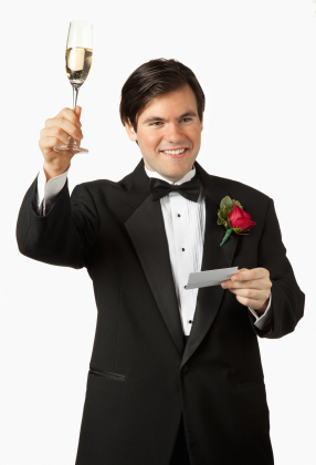 Groom making wedding speech